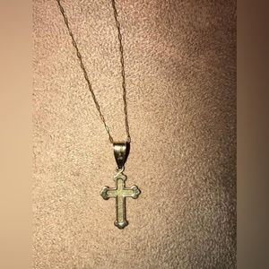 Gold cross necklace
